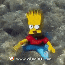 Bart Simpson Underwater GIF