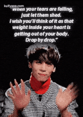 a picture of a young man with a quote on the bottom