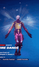 a man in a skeleton outfit is dancing in a video game