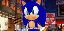 sonic the hedgehog wow hes fast hes fast he is fast video games
