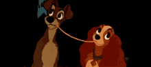 Lady And The Tramp Spaghetti GIF - Lady And The Tramp Spaghetti Noodle GIFs