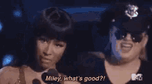 Calling Out Nicki Minaj GIF - Calling Out Nicki Minaj Miley Whats Good GIFs