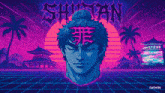 a poster for a video game called samurai showing a man 's face