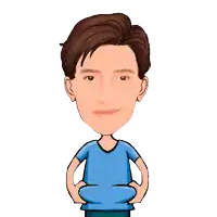 a cartoon drawing of a man with his hands on his hips