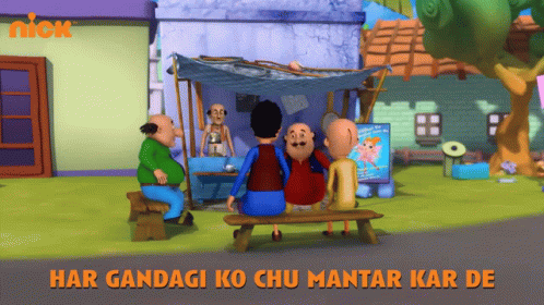 Har Gandagi Ko Chu Mantar Kar De Motu GIF - Har Gandagi Ko Chu Mantar Kar  De Motu Motu Patlu - Discover & Share GIFs