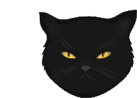 Black Cat Cat Sticker