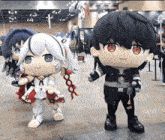 a boy and a girl are standing next to each other in a room with tiktok written on the bottom