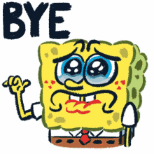 spongebob bye waving good bye waving bye