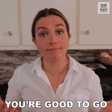You'Re Good To Go Emily Brewster GIF - You'Re Good To Go Emily Brewster Foodbox Hq GIFs