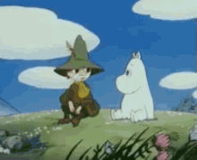 Moomin & Snufkin GIF - Moomin Snufkin Field GIFs