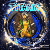 a picture of rogue from the x-men is surrounded by a blue circle that says titania