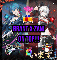 a poster that says brant x zani on top !!!