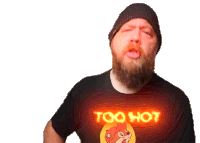 Too Hot Ryanfluffbruce Sticker - Too Hot Ryanfluffbruce Riffs Beards And Gear Stickers