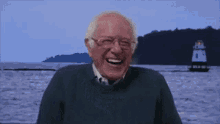 Laugh Bernie Sanders GIF - Laugh Bernie Sanders Crooked Media GIFs
