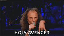 Ronnie James Dio Singing GIF - Ronnie James Dio Singing Mic GIFs