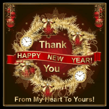 Thank You Happy New Year GIF - Thank You Happy New Year Friends GIFs