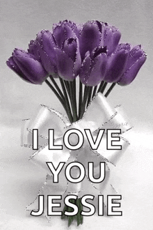 Flowers Glitter GIF - Flowers Glitter Purple Tulips GIFs