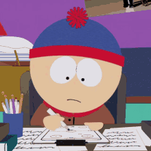 South Park Stan Marsh GIF - South Park Stan Marsh Writing GIFs