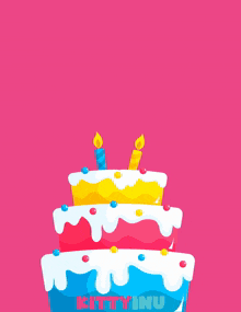 Kitty Inu Happy Birthday GIF - Kitty Inu Happy Birthday Cake GIFs