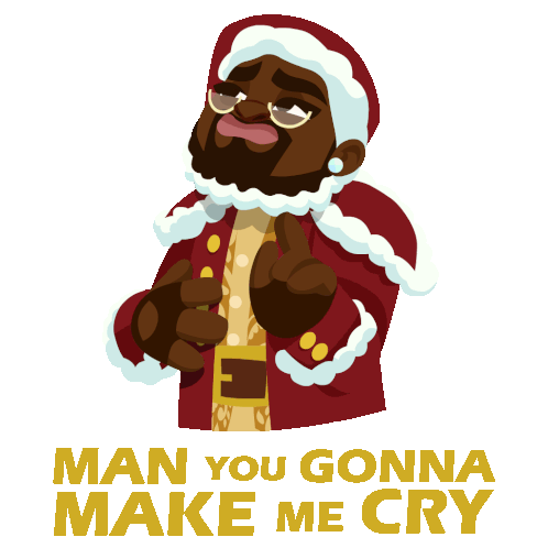 Man You Gonna Make Me Cry Dashing Through The Snow Sticker - Man You Gonna Make Me Cry Dashing Through The Snow Lil Rel Stickers