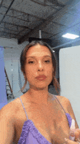 Florence By Mills Millie Bobby Brown GIF - Florence By Mills Millie Bobby Brown Lip Gloss GIFs