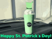 Happy Saint Patricks Day Frappe GIF - Happy Saint Patricks Day Frappe Drink GIFs
