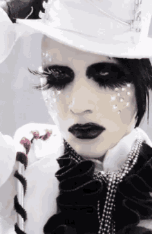 Marilyn Manson Eyelashes GIF - Marilyn Manson Eyelashes Goth GIFs