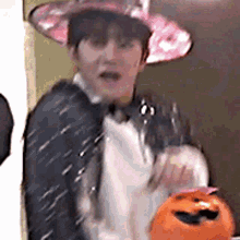 Hyunsoo Kaget Jang Hyunsoo GIF - Hyunsoo Kaget Jang Hyunsoo Pnation Halloween GIFs