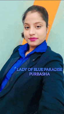 Purbasha Blue Lady GIF - Purbasha Purba Blue Lady GIFs