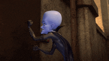 a cartoon character with spikes on his arms is knocking at a door