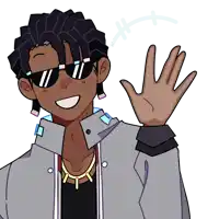 a cartoon drawing of a man wearing sunglasses