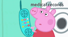 Medical Records Hang Up GIF - Medical Records Hang Up Peppa Pig GIFs