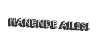 a black and white logo for hanende ailesi is on a white background