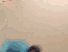 a blurry picture of a person laying on the ground