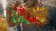 a man is smoking a cigarette and the word ethiopis is visible above him