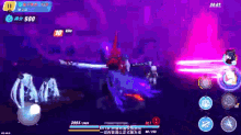 a screenshot of a video game with a purple background and the number 10 on it