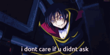 Code Geass I Dont Care GIF - Code Geass I Dont Care Did I Ask GIFs