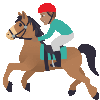 Horse Racing Joypixels Sticker - Horse Racing Joypixels Jockey Stickers