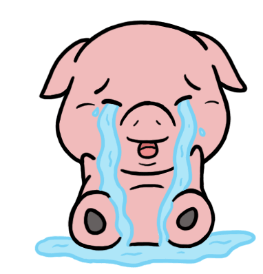 Pig Crying Sticker - Pig Crying Stickers