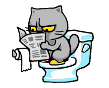 pooping constipated reading newspaper
