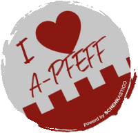 a sticker that says i heart a-pfeff