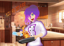 Rachael Messer On Fire GIF - Rachael Messer On Fire Cooking GIFs