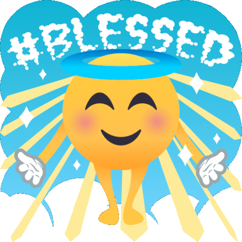 Blessed Smiley Guy Sticker - Blessed Smiley Guy Joypixels Stickers