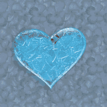 a picture of a woman in a heart with ice around it