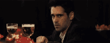 Colin Farrell Glare GIF - Colin Farrell Glare Drink GIFs