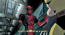 Deadpool Could You Give Me A Hand GIF - Deadpool Could You Give Me A Hand Lend A Hand GIFs
