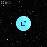 a blue circle with the letter l in it