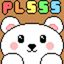 Milk Bear Pls Pixel White Bear Please Pixel GIF