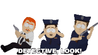 Detective Look Harrison Yates Sticker - Detective Look Harrison Yates South Park Stickers