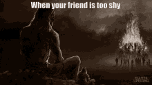 Shy Shy Friend GIF